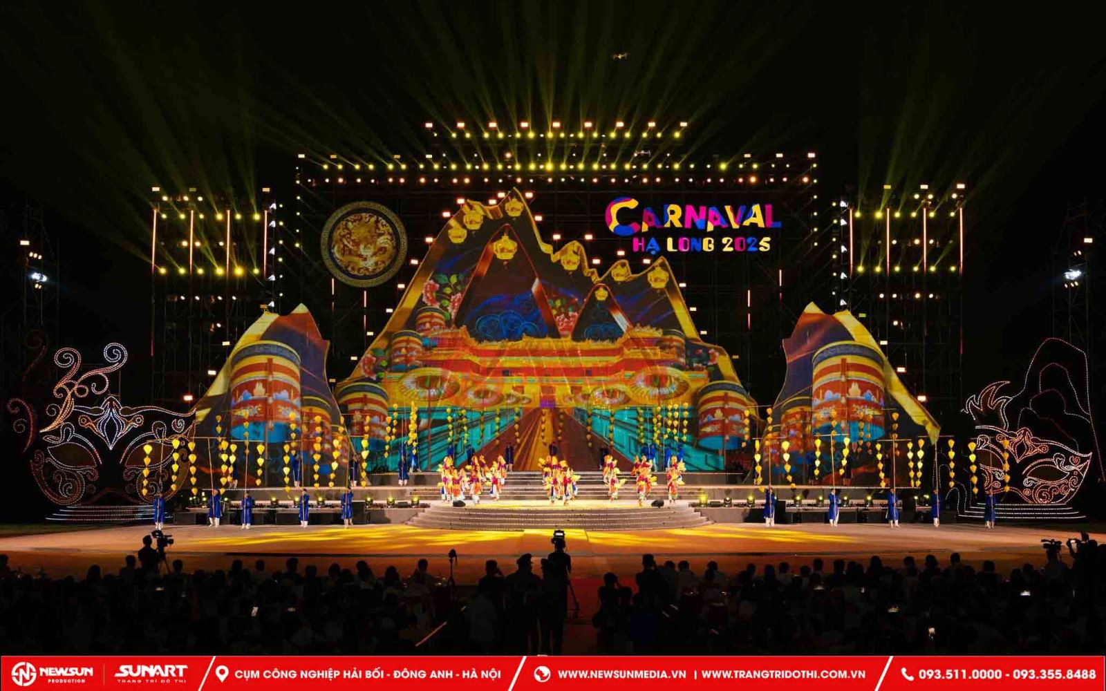 Thi công sự kiện sân khấu trên biển Carnaval 2025 tại Hạ Long, Quảng Ninh